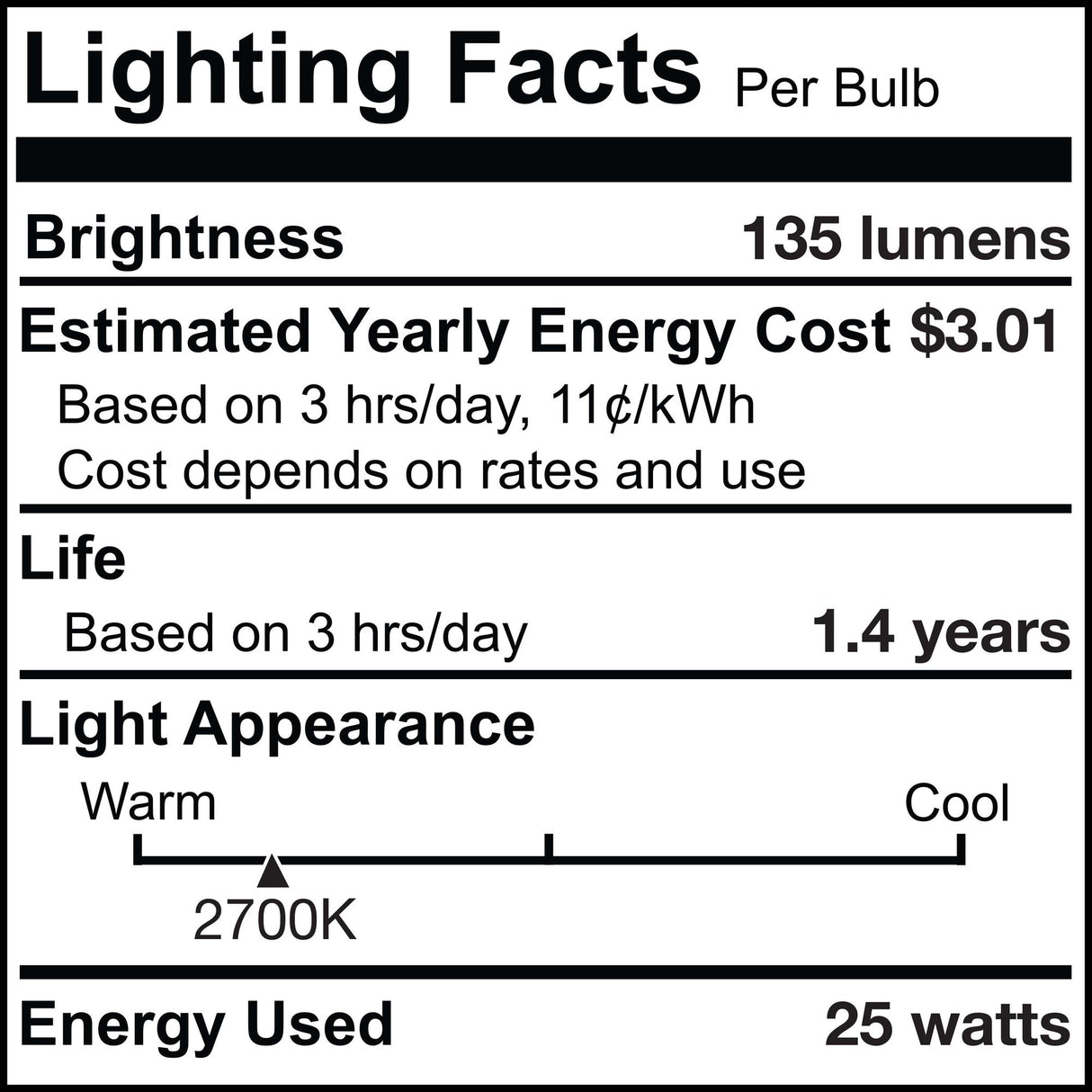 Bulbrite 25 Watt Dimmable Half Chrome G16.5 Candelabra (E12) Incandescent Bulb