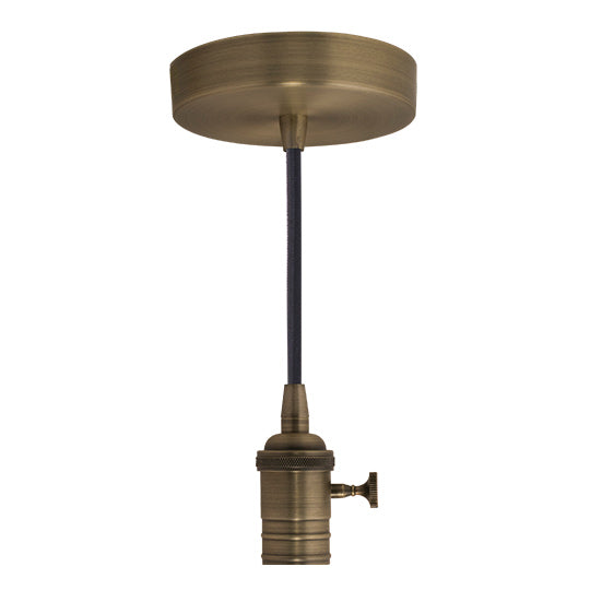 Bulbrite 1-Light Warm Gold Vintage Pendant Socket and Canopy