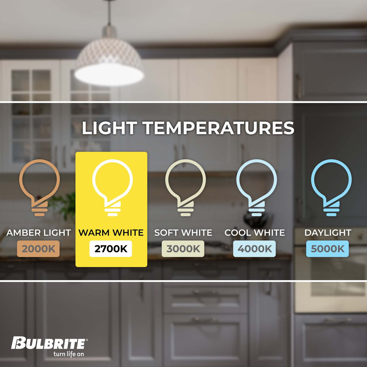 Bulbrite LED Filament Dimmable 4.5 Watt Half Chrome A19 Light Bulbs with Medium (E26) Screw Base, 2700K (Warm White Light)