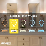 Bulbrite Incandescent Exit Light, Showcase & Display T6.5 Light Bulb with E17 base, Clear, 2700K