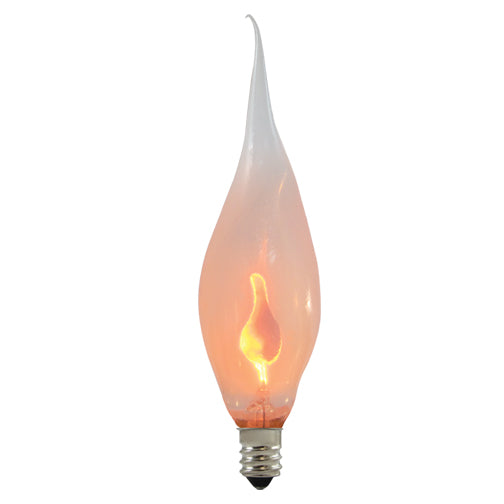 Bulbrite Incandescent CA5 Candelabra Screw Base (E12) Light Bulb, 3 Watt, Silicone Flame Shaped