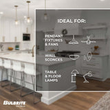 (4 Pack) Bulbrite 774247, 8.5 Watt LED A19 Light Bulb, 2700k E26 Base, 750 Lumens