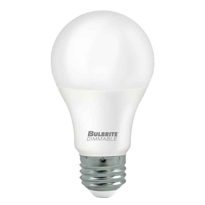 (25 Pack) Bulbrite 774258, 9 Watt LED A19 Light Bulb, 60 W Equiv Preferred Dimmable 3000k E26 120v - 25pk