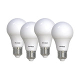(4 Pack) Bulbrite 774255, 9 Watt A19 LED Light Bulb, E26 Standard Base, Frost Finish, 800 Lumens, 4000k CCT