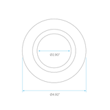 Luxrite LR22652, 4" Regressed Mini Panel Black Trim Replacement