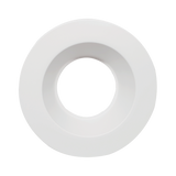 Luxrite LR24952,  4" Regressed Interchangeable, White Round Smooth Trim