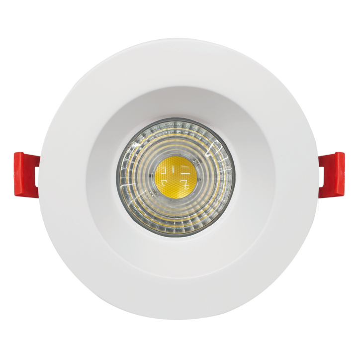 Luxrite LR24952,  4" Regressed Interchangeable, White Round Smooth Trim