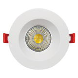 Luxrite LR24952,  4" Regressed Interchangeable, White Round Smooth Trim