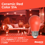 Bulbrite 776150 25-Watt Equivalent Ceramic Red Color S14 Weatherproof Outdoor E26 Medium Base 
LED Light Bulb
