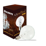 Bulbrite G16.5 Krystal Touch Krypton Bulb, Candelabra Screw Base (E12) Light Bulb, 25 Watt, Clear