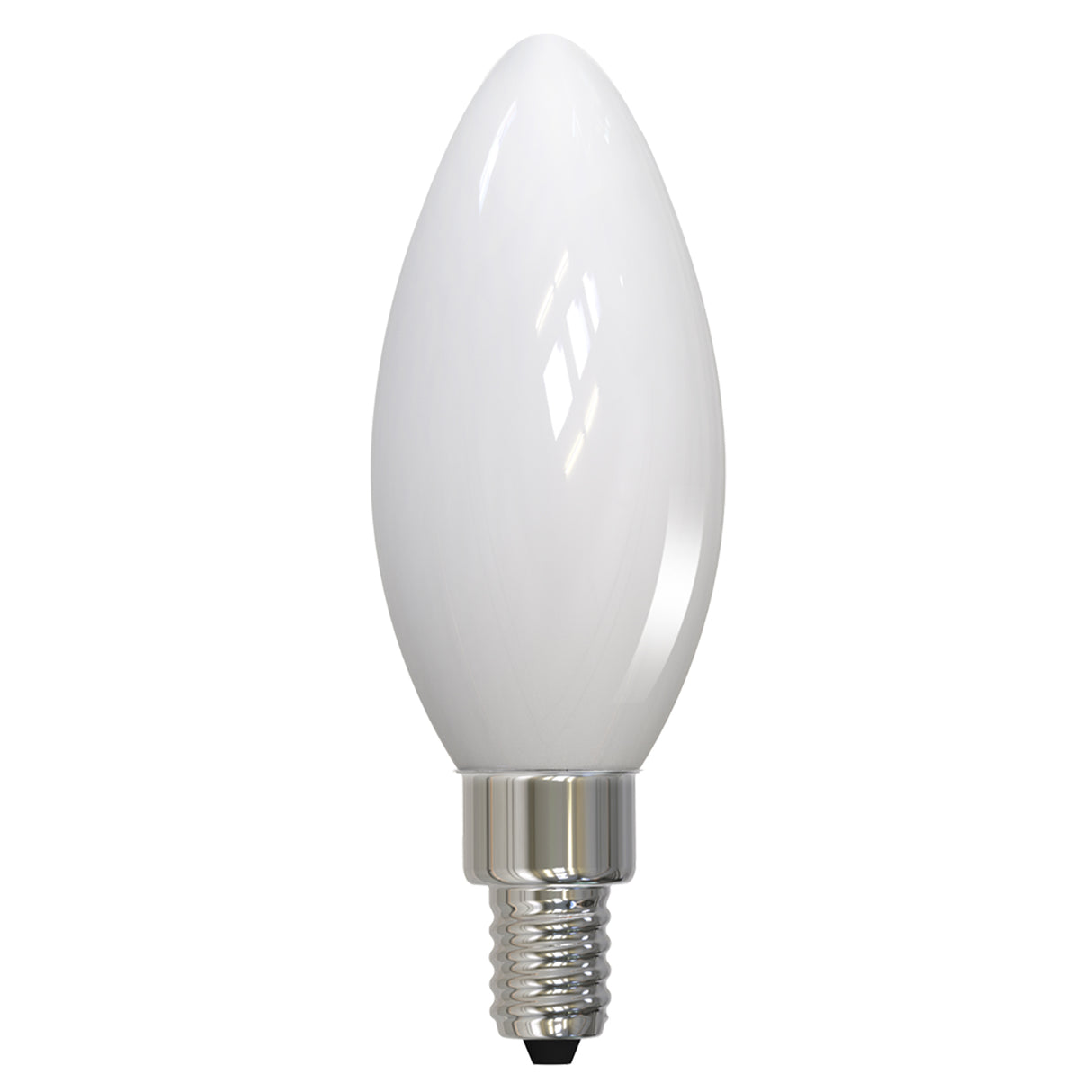 Bulbrite LED Filament 5 Watt Dimmable B11 Light Bulb with Milky finish and Candelabra (E12) Base - 4000K Cool White Light, 500 Lumens