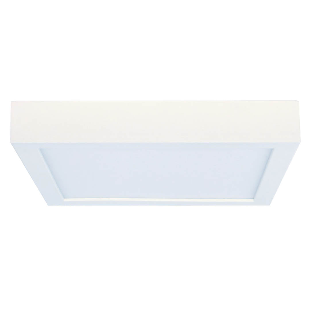 Bulbrite Single LED 5.5" Square Flush Mount Fixture, 40W Equivalent, 4000K/Cool White, White Finish