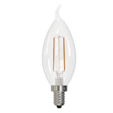 Bulbrite LED Filament CA10 Dimmable Candelabra Screw Base (E12) Light Bulb 25 Watt Equivalent 2700K, Clear