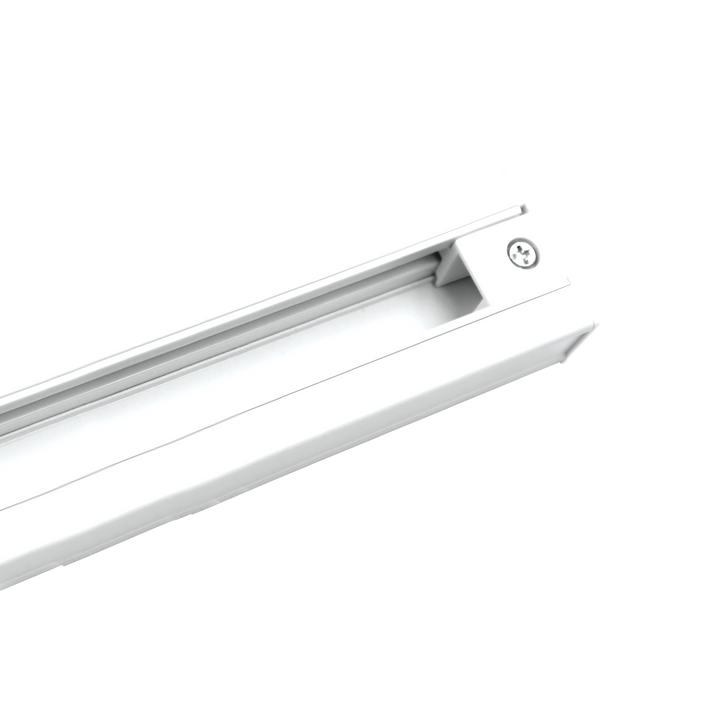 Luxrite LR43807, 6' Surface Mount H-Type Track, Single Circuit 3 Wire, White Finish