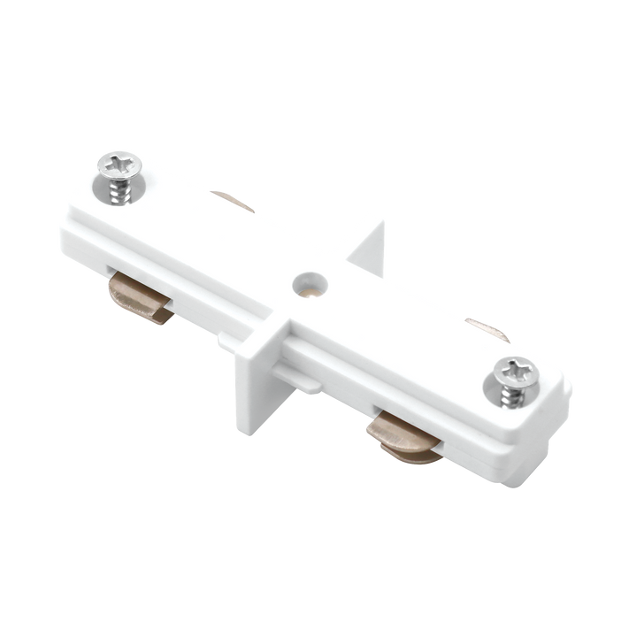 Luxrite LR43831, H-Track Mini Straight Connector, White Finish