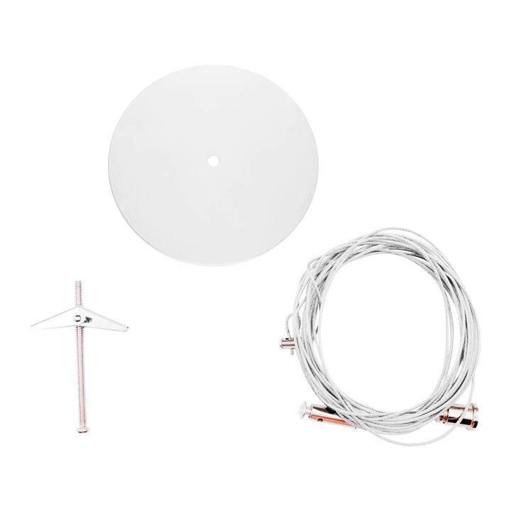 Luxrite LR43849, H-Track 20' Suspension Kit, White Finish