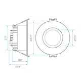 Luxrite LR22630, 3" Regressed Mini Panel 5CCT High Output