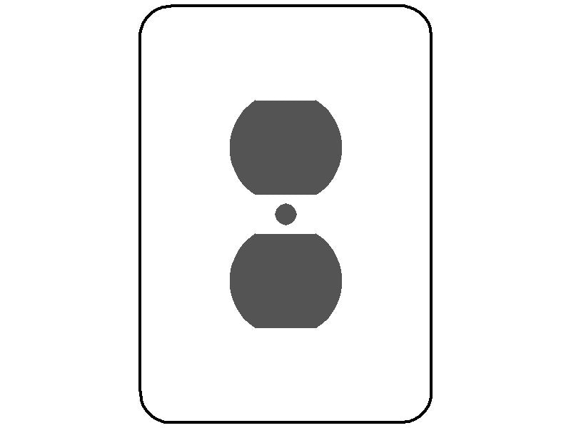 White 1 Gang With Duplex Opening, Maxi Size, Painted Metal Wall Plate