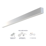 Luxrite LR42610 4' Architectural Linkable Linear Light Fixture, 3 CCT and 3 Wattage Selectable, Up / Down Selectable, White Finish