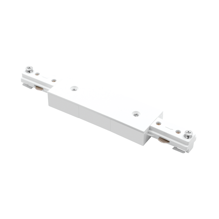 Luxrite LR43834 H-Track System Straight Connector, White Finish