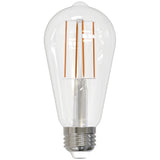 Bulbrite LED Filament 8.5 Watt Dimmable ST18 Light Bulb with Clear finish and Medium (E26) Base - 5000K Soft Daylight, 800 Lumens