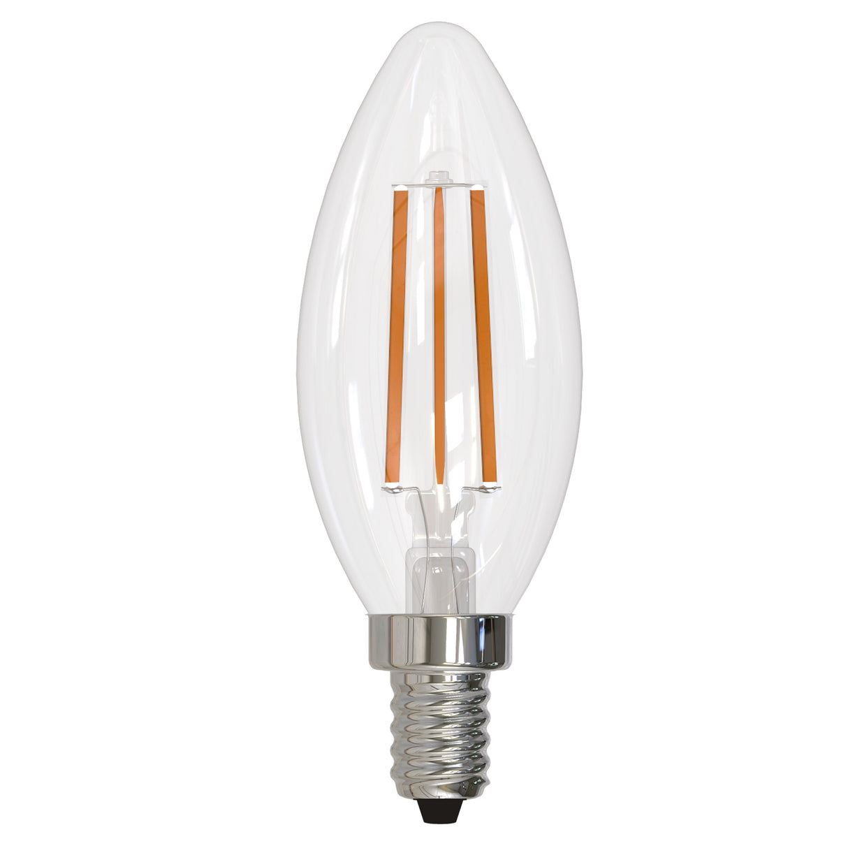 Bulbrite LED Filament 6.5 Watt Dimmable B11 Light Bulb with a Clear finish and Candelabra (E12) Base - 3000K Soft White Light, 750 Lumens