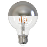 Bulbrite LED Filaments G25 Light Bulb with E26 base, Half Chrome, 2700K, 450 Lumens