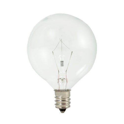 Bulbrite G16.5 Krystal Touch Krypton Bulb, Candelabra Screw Base (E12) Light Bulb, 25 Watt, Clear