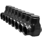 Morris Products 97568 Black Insulated Multi-Cable Connector - Single Entry 8 Ports 600 - 250