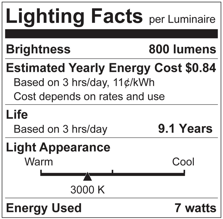 Luxrite LR21634, 7 Watt Candelabra LED Light Bulb, E12 Base, 3000k Soft White