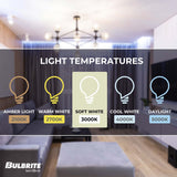 Bulbrite LED Filament 9 Watt Dimmable A19 Light Bulb with Milky Glass Finish and Medium (E26) Base - 3000K (Soft White Light), 1100 Lumens