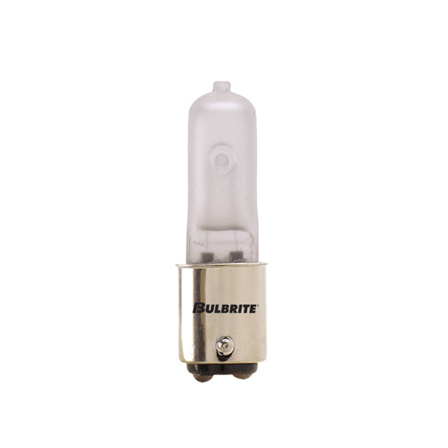 Bulbrite Halogen Single Ended - Double Contact Bayonet T4 Light Bulb with BA15D base, Frost, 2900K