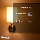 Bulbrite 5 Watt Dimmable Clear Filament B11 Candelabra (E12) LED Bulb - 500 Lumens, 2700K, and 80 CRI