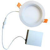 Bulbrite LED 6" Round Recessed Downlight Fixture with Metal Jbox & Baffle, 70W Equivalent, 4000K/Cool White, White Finish