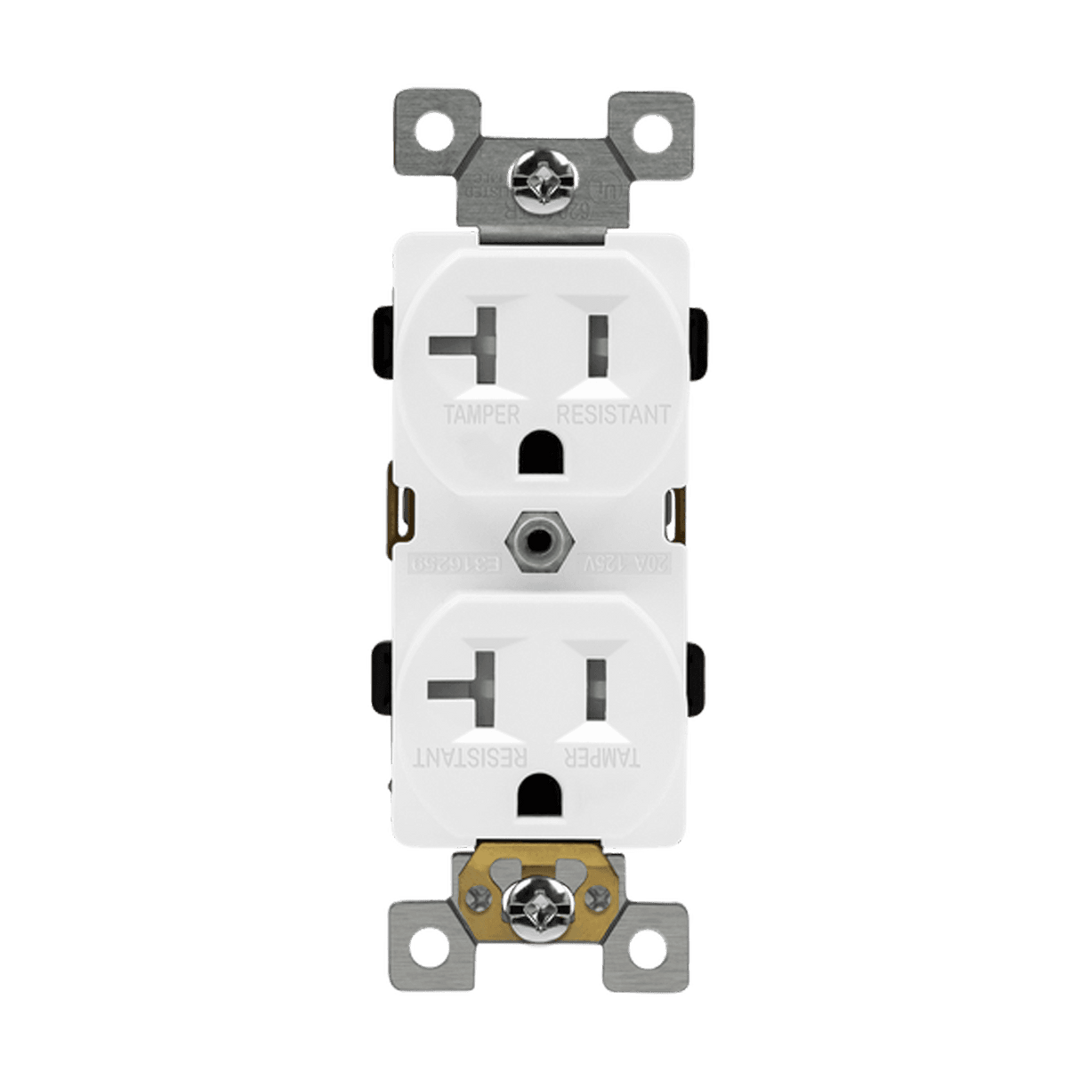 Enerlites 62040-TR-W, Commercial Grade 20A Tamper-Resistant WDuplex Receptacle, 5-20R