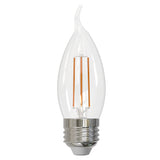 Bulbrite 4.5 Watt Dimmable Clear Filament CA10 Medium (E26) LED Bulb - 350 Lumens, 2700K, and 92 CRI