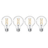 (4 Pack) Bulbrite 776241, 7 Watt Globe LED G25 Filament Light Bulb, E26 Standard Base, 4000k CCT, Dimmable