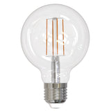 Bulbrite 776749, LED Filament 8.5 Watt Dimmable Globe G25 Light Bulb with Clear finish and Medium (E26) Base - 2700K Warm White Light, 800 Lumens