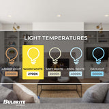 Bulbrite LED Filament CA10 Dimmable Candelabra Screw Base (E12) Light Bulb 25 Watt Equivalent 2700K, Clear