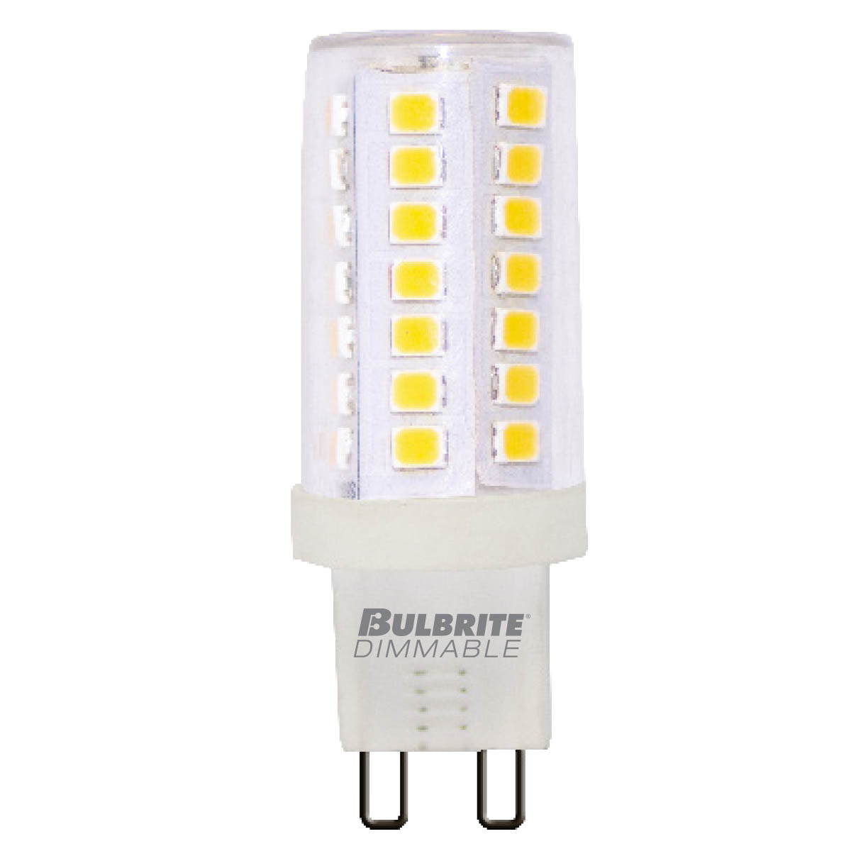 Bulbrite 5 Watt 120V Dimmable Clear T6 LED Mini Light Bulbs with Bi-Pin (G9) Base, 2700K Warm White Light, 550 Lumens