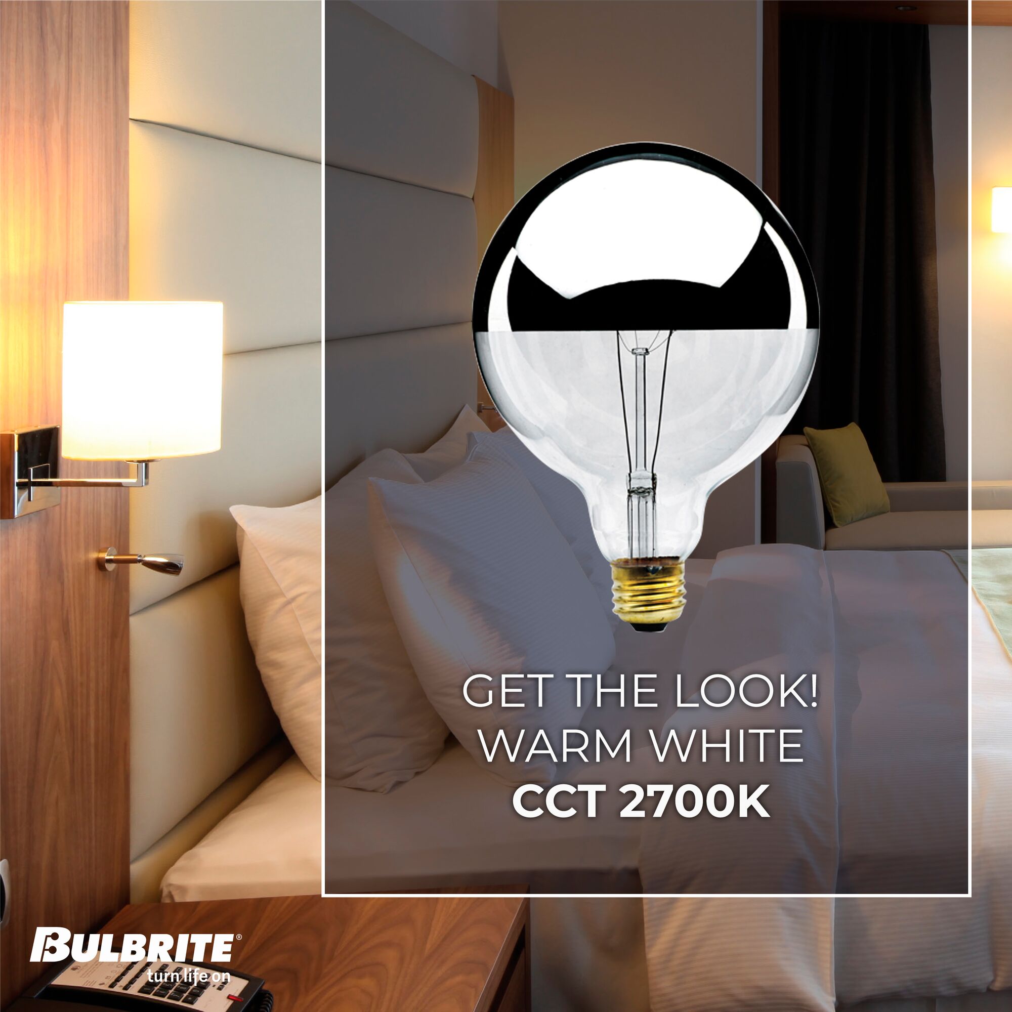 Bulbrite 60 Watt Half Chrome G25 Incandescent Light Bulb - Thumbnail 5