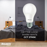 Bulbrite LED A-Type A19 Light Bulb with E26 base, Frost, 2700K, 800 Lumens