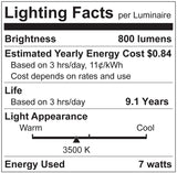 Luxrite LR21648, 7 Watt Chandelier LED Light Bulb, E12 Base, 3500k Natural Ligh