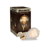 Bulbrite Incandescent A19 40 Watt Nostalgic Edison Quad Loop-style Light Bulb, Amber Glass