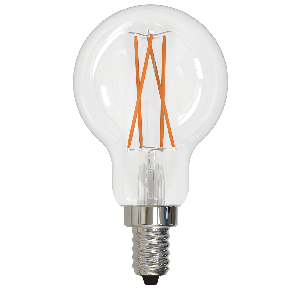 Bulbrite LED Filament 4 Watt Dimmable A15 Light Bulb with Clear finish and Candelabra (E12) Base - 2700K Warm White Light, 400 Lumens