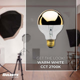 Bulbrite Incandescent Dimmable 40 Watt Half Gold Globe G25 Light Bulbs with Medium (E26) Screw Base, 2700K (Warm White Light)