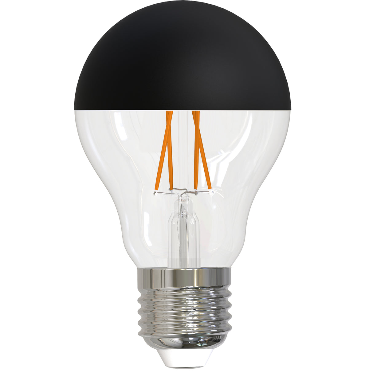 Bulbrite LED Filament 5 Watt Dimmable A19 Light Bulb with Half Black finish and Medium (E26) Base - 2700K Warm White Light, 400 Lumens