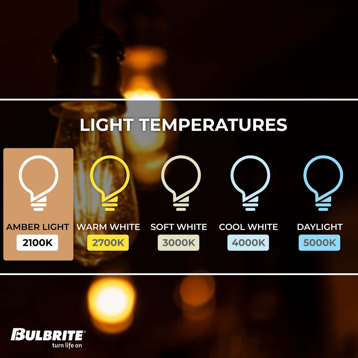 Bulbrite 25 Watt Dimmable Antique ST15 Nostalgic Thread Incandescent Light Bulbs with Candelabra (E12) Base, 2200K Amber Light