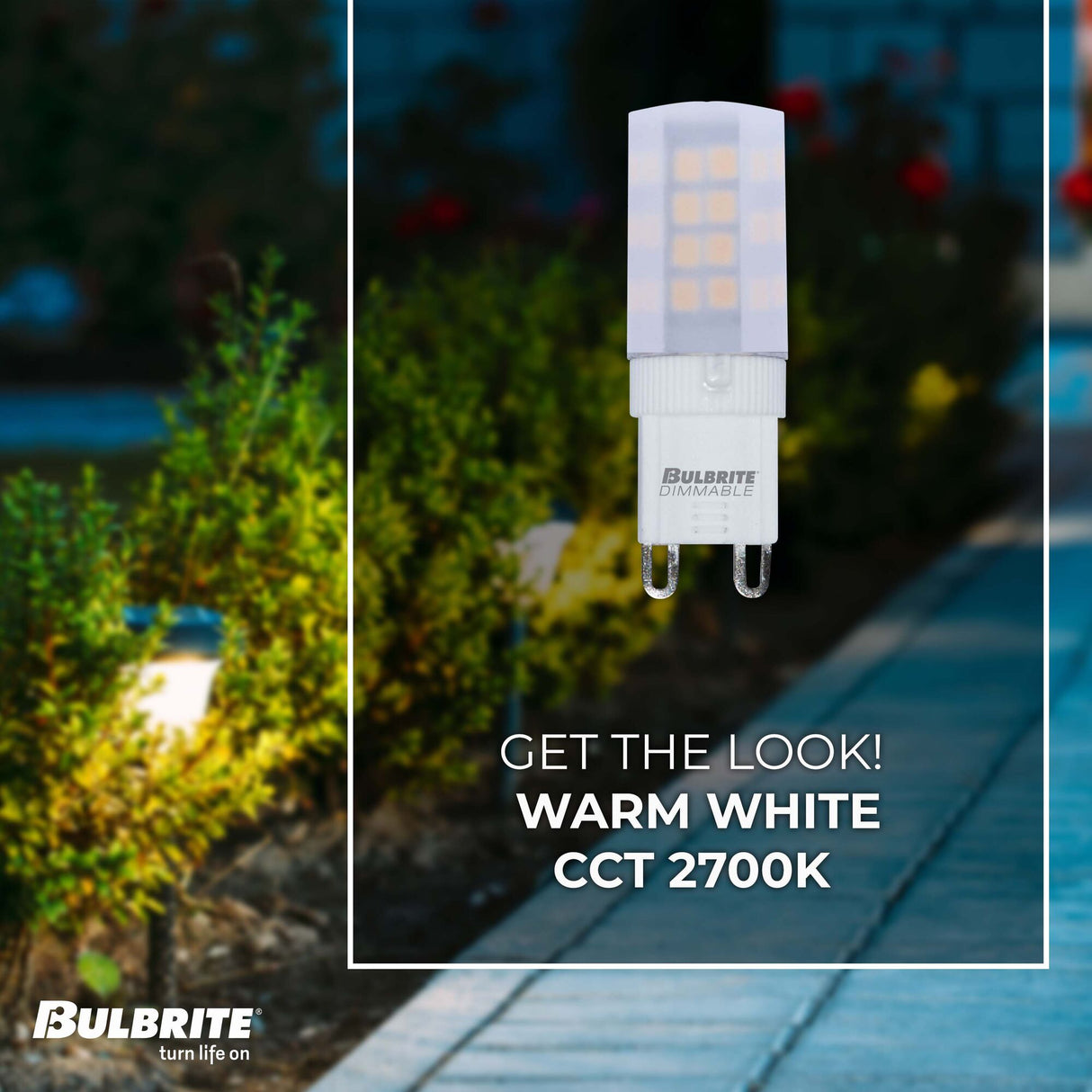 Bulbrite 4.5 Watt Dimmable Frost Mini T4 Bi-Pin (G9) LED Bulb - 340 Lumens, 2700K, and 80 CRI