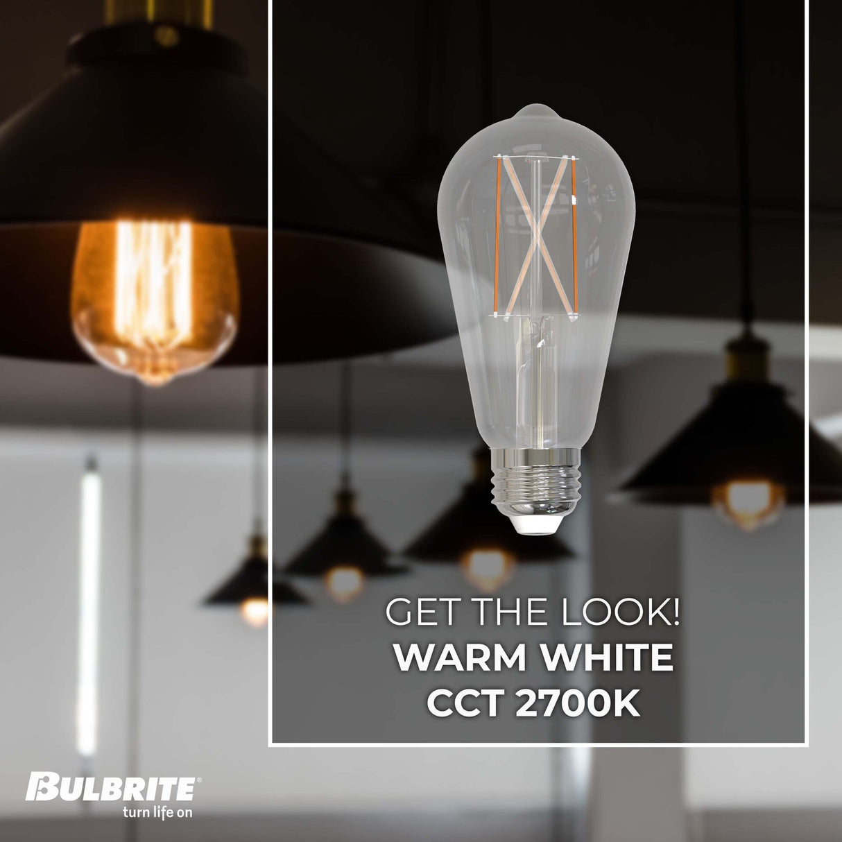 Bulbrite 776767, 8.5 Watt Dimmable Clear ST18 LED Light Bulbs with Medium (E26) Base, 2700K Warm White Light, 850 Lumens